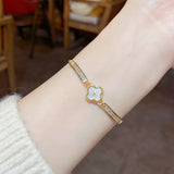 New Elegant Zirconium Shell Flower Bracelet