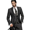 Elegant Classic 3 Piece Men's Suit with Regular Fit and Sophisticated Peak Lapel