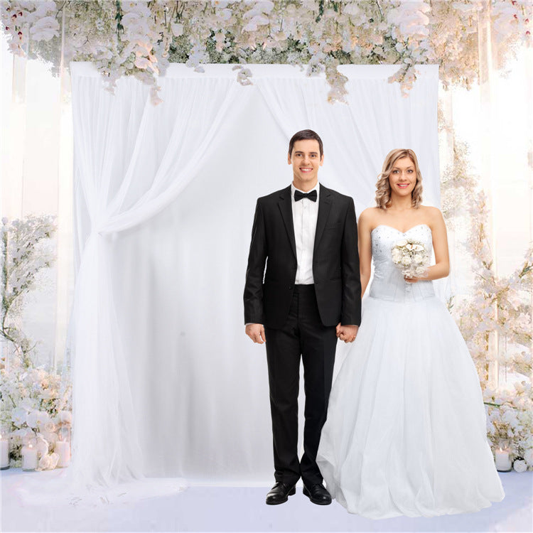 Outdoor Wedding Decoration White Separate Background Curtain, HCP02