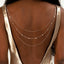 Light Luxury Zircon Long Necklace Bridal Wedding Banquet Chain Necklace Jewelry CN151