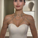 Beautiful Handmade Pearl Shawl Shoulder Chain