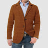 Leisure Jersey Plaid Lapel Long Sleeve Suit Jacket Men Suit