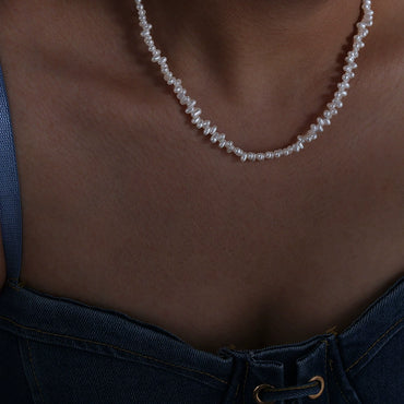 Elegant Pearl Titanium Steel Gold-plated Necklace