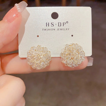 Sweet Flower Crystal Earrings