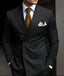 Black Casual Men's 2 Pieces Mens Suit Regular Fit Notch Lapel Tuxedos (Blazer+Pants)