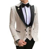 Classic 3 Piece Men's Suit with Regular Fit and Sophisticated Peak Lapel