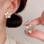 Sweet Silver Flower Beading Earrings