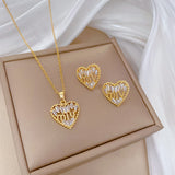 Flash Diamond Tassel Luxury Dress Accessories Dinner Clavicle Necklace Earring CN361