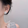 Luxury  Charm Silver Needle Earnail Camellia Earrings