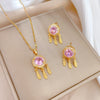 Flash Diamond Tassel Luxury Dress Accessories Dinner Clavicle Necklace Earring CN364