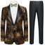 Men's Slim Fit Tuxedo Jacket Embroidery Sequin Jacket 2 Color CN454