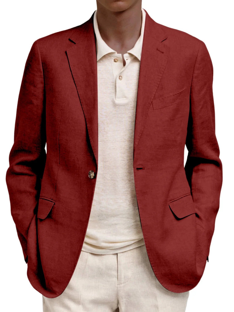 Elegant Single-row Single-button Color Suit Jacket Men's Casual Slim Suit Jacket
