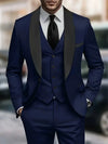 Classic 3 Piece Men's Suit with Regular Fit and Sophisticated Peak Lapel