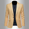 Casual Single-row Button Suit Jacket Men's Slim Suit Jacket Long Sleeves Suit