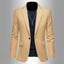Casual Single-row Button Suit Jacket Men's Slim Suit Jacket Long Sleeves Suit