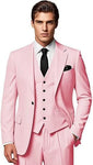 Classic 3 Piece Men's Suit with Regular Fit and Sophisticated Peak Lapel