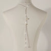 Bridal Wedding Pearl Necklace With Tassel Back Chain