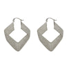 Silver Exaggerated Metal Diamond Earrings