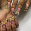 Rhinestone Nails Bling Wedding Press On Nails With Design For Women And Girls CN98