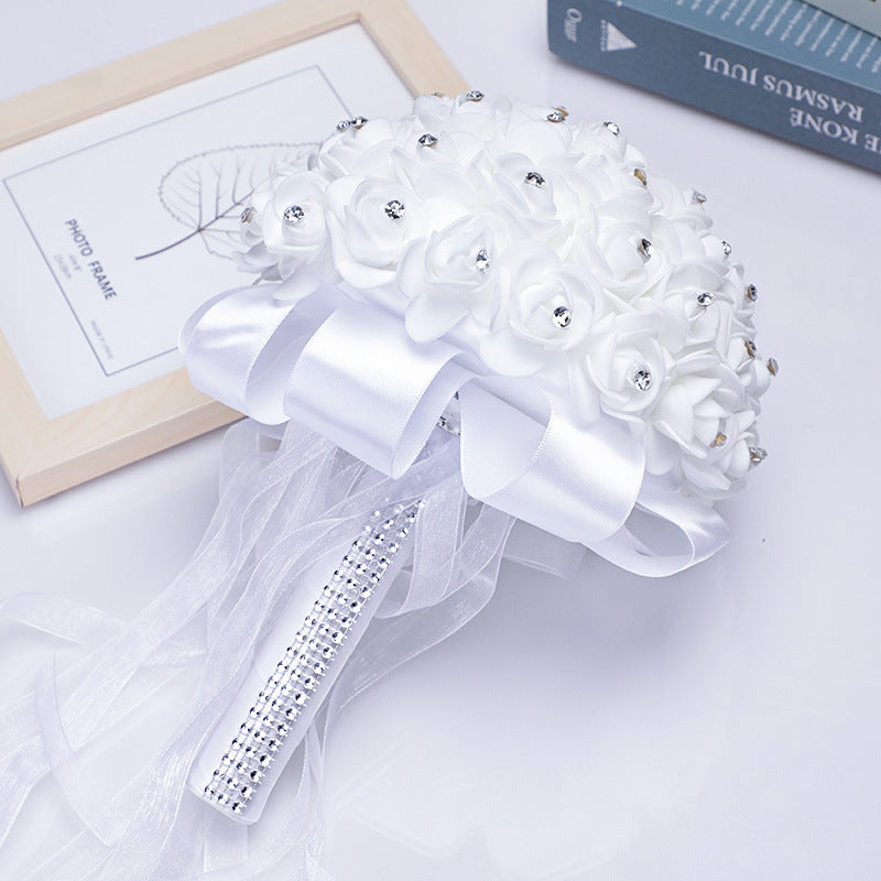 Wedding Flower For The Groom And Bride, Simulated Foam Wedding Bouquet, WF27