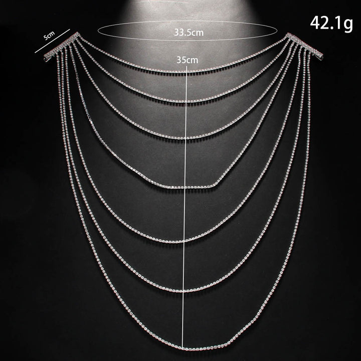 Multi-layer Hair Chain Female High-quality Elegant Bridal Headdress Rhinestone Hairpin CN32