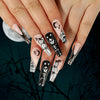 Halloween Wearable Nail Art Stickers Ghost Nail Decals Horror Ghost Long