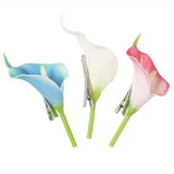 Artificial Calla Lily Hair Clip – Summer Beach Vacation Style