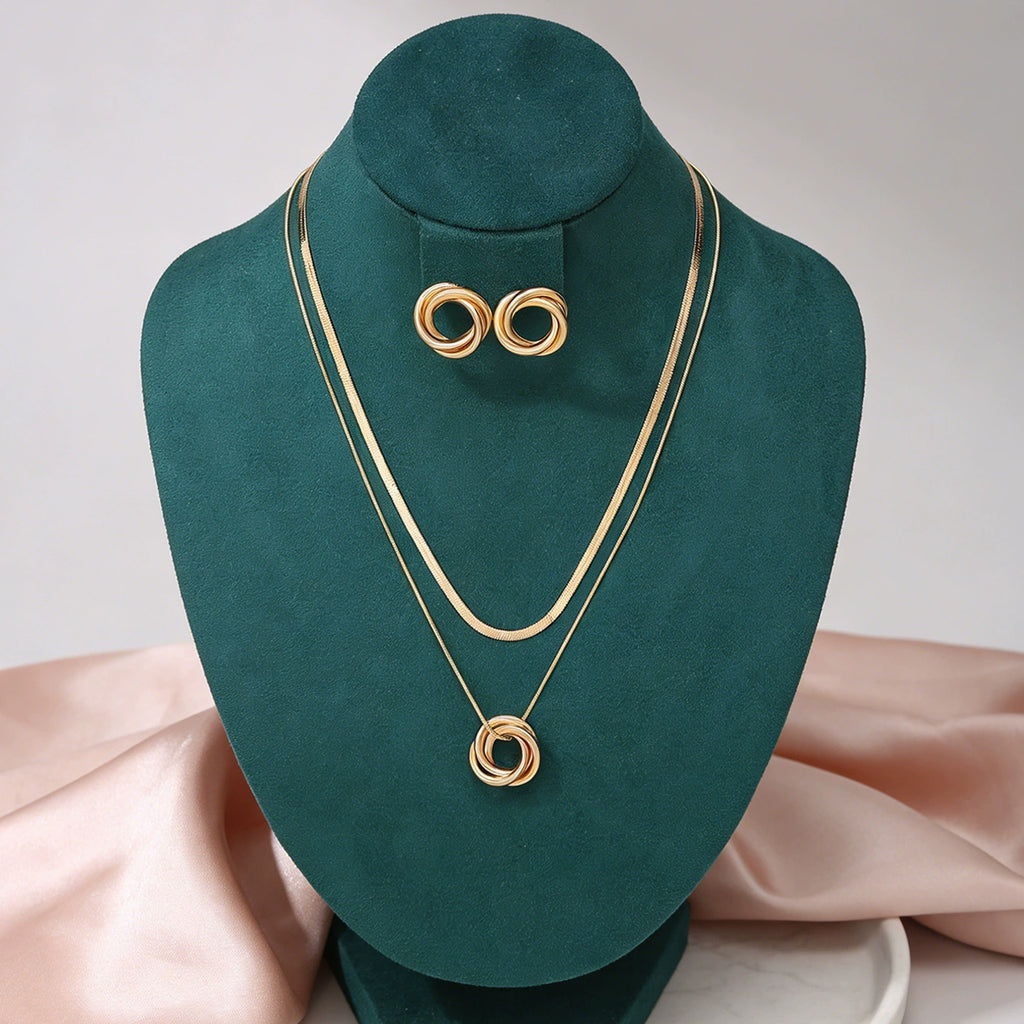 Flash Diamond Tassel Luxury Dress Accessories Dinner Clavicle Necklace Earring