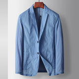 Casual Double-row Button Suit Jacket Men's Slim Suit Jacket Long Sleeves Suit