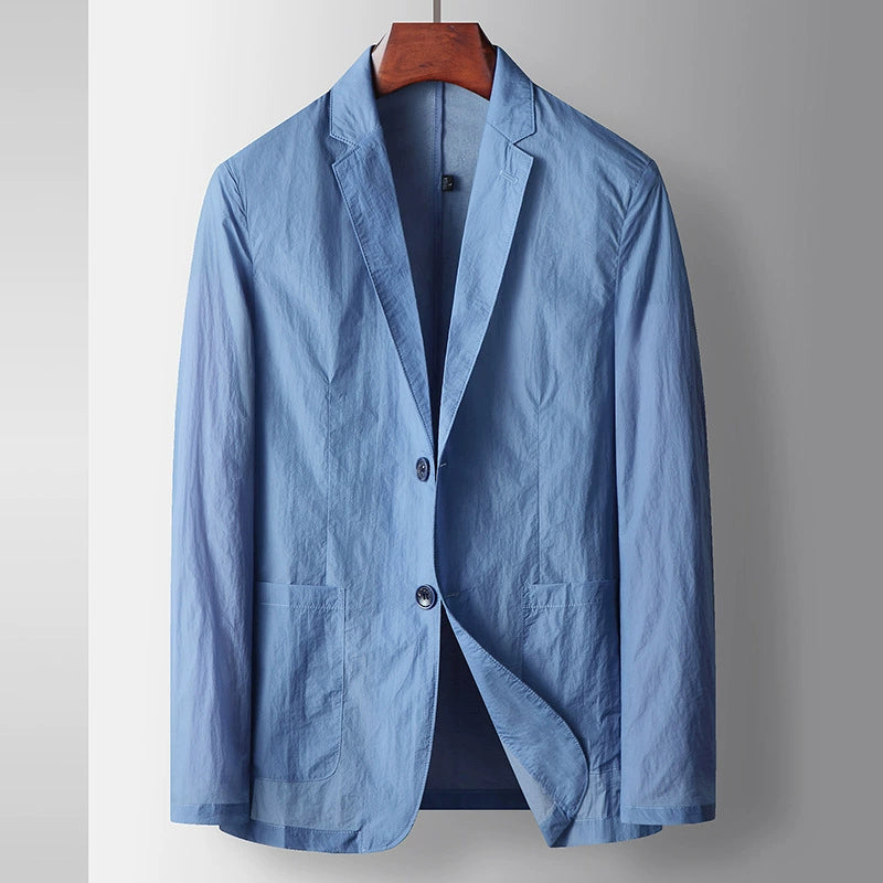 Casual Double-row Button Suit Jacket Men's Slim Suit Jacket Long Sleeves Suit