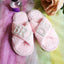 Women's Cross Band Fuzzy Slippers Plush Furry House Slippers Bridesmaid Slippers CN384