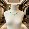 Elegant Green Flower Gold-plated Necklace