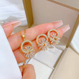 Flash Diamond Tassel Luxury Dress Accessories Dinner Clavicle Necklace Earring CN371
