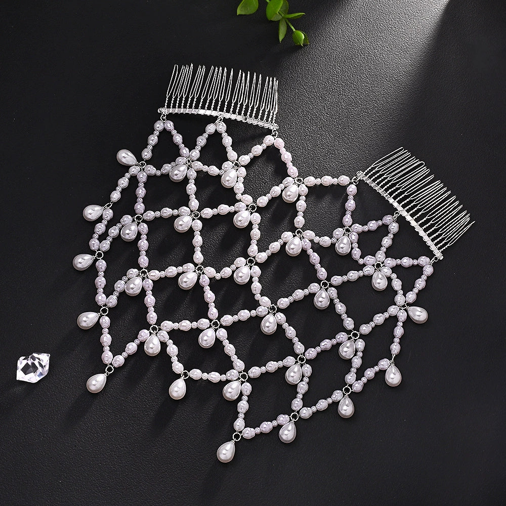 Pearl Hair Comb Tassel Hair Accessories