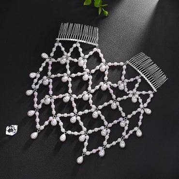 Pearl Hair Comb Tassel Hair Accessories