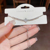 Exquisite Sparkling Zircon Four Leaf Flower Bracelet