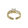 Cute Golden Kitten Bow Double layered Open Ring for Summer