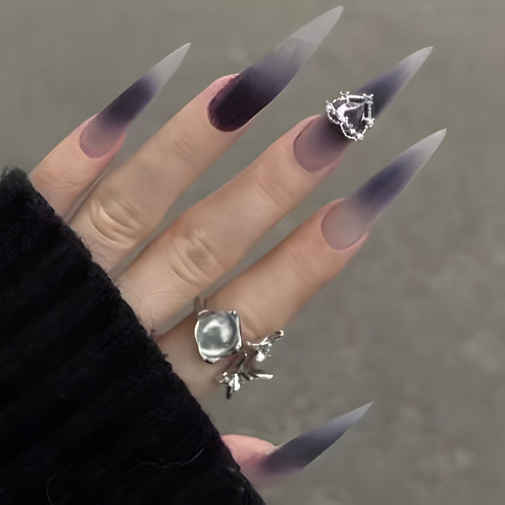 Rhinestone Nails Bling Wedding Press On Nails With Design For Women And Girls CN105