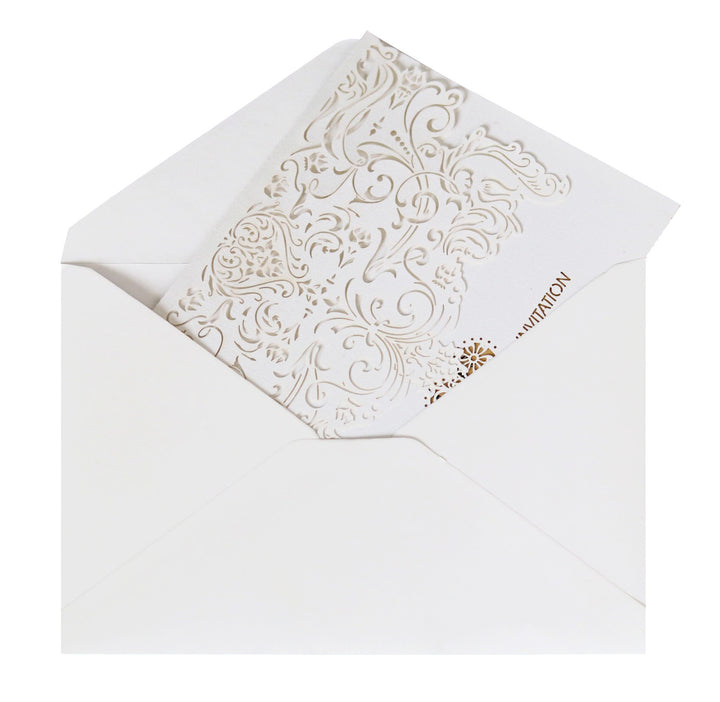 Hot Selling Wedding Greeting Card, Hollow Out Holiday Invitation Letter, HK-94