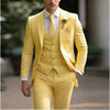 Daffodil Classic 3 Piece Men's Suit with Regular Fit and Sophisticated Peak Lapel