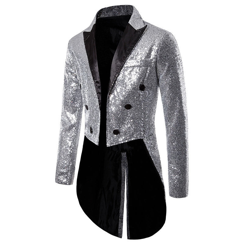 Men Suit Tuxedo Banquet Sequined Men Coat
