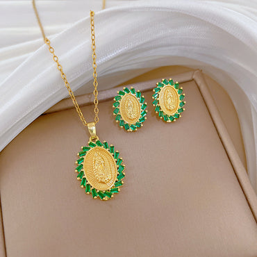 Flash Diamond Tassel Luxury Dress Accessories Dinner Clavicle Necklace Earring CN404