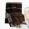 Thickened autumn and winter plaid 100% wool scarf atmosphere sense women's versatile fashion warm neck comfort shawl