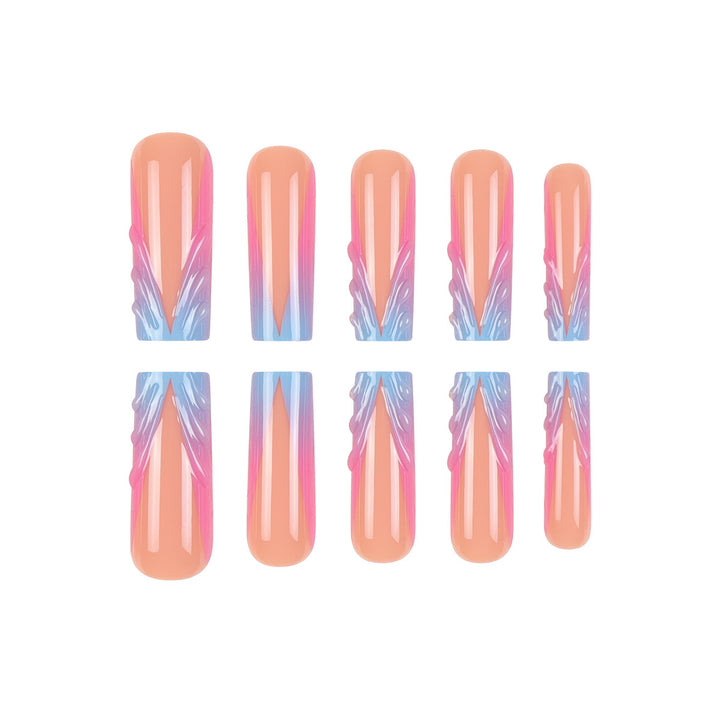 Rhinestone Nails Bling Wedding Press On Nails With Design For Women And Girls CN101
