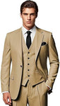 Classic 3 Piece Men's Suit with Regular Fit and Sophisticated Peak Lapel