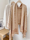 Women's winter versatile imitation cashmere double-sided letter thickened warm Nordic style cold-proof shawl