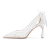 Elegant Tulle Wedding Shoes Thin Heels Bridal Shoes
