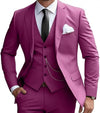 Classic 3 Piece Men's Suit with Regular Fit and Sophisticated Peak Lapel