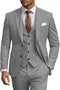 Classic 3 Piece Men's Suit with Regular Fit and Sophisticated Peak Lapel