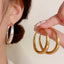 Elegant Simple Metal Circle Golden Earrings Design Earrings